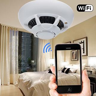WIFI タイプ留守中の部屋最適 動体検知 録画機能付 天井報知器警報機カメラ